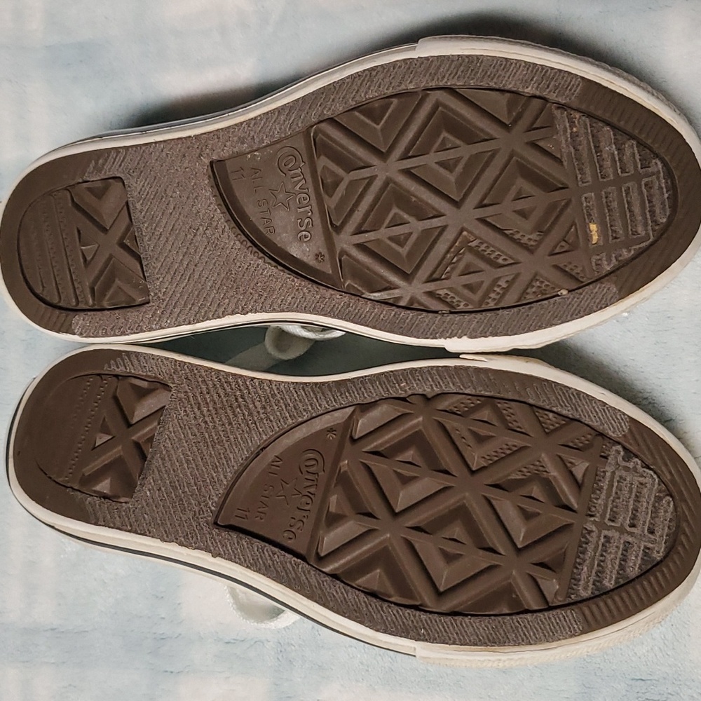 CONVERSE ALL STAR GIRLS BLUE SHOES SIZE 11 - Picture 8 of 12